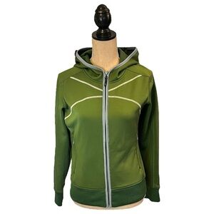 Earthtec Zip-up Hoodie/Jacket Lined with Polar Fleece Lining in Green